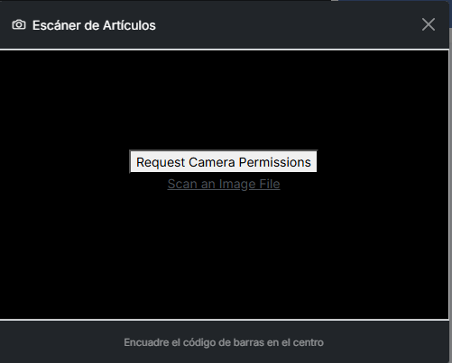 escanear articulo por codigo de barras