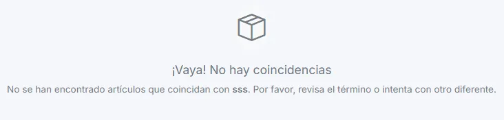 mensaje no se han encontrado articulos que coincidan con la busqueda