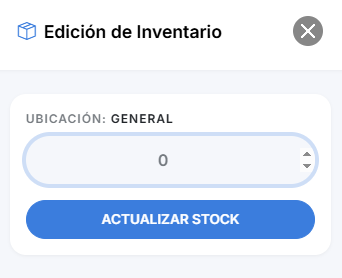 modificar stock de articulo