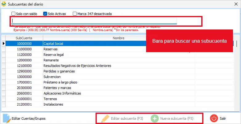 Subcuenta contable